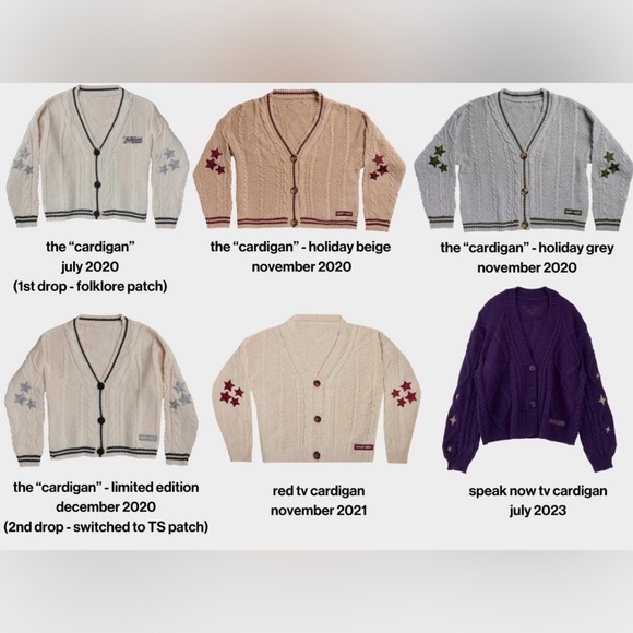 ISO legit Taylor Swift cardigans Folklore, Taylor Swift tag & Holiday green/tan - Picture 1 of 14